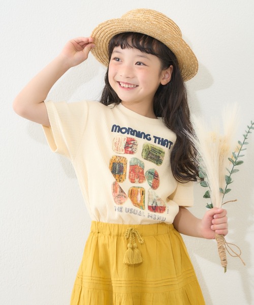 CIAOPANIC TYPY(チャオパニックティピー)の「【KIDS】【GOOD HOLIDAY】スーベニアリブTEE(Tシャツ/カットソー・キッズ・チャコールグレー/ホワイト系その他/ホワイト/イエロー・X-LARGE/LARGE/MEDIUM/SMALL/XX-LARGE)」の4枚目の写真