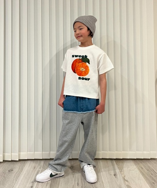 CIAOPANIC TYPY(チャオパニックティピー)の「【KIDS】【GOOD HOLIDAY】スーベニアリブTEE(Tシャツ/カットソー・キッズ・チャコールグレー/ホワイト系その他/ホワイト/イエロー・X-LARGE/LARGE/MEDIUM/SMALL/XX-LARGE)」の6枚目の写真