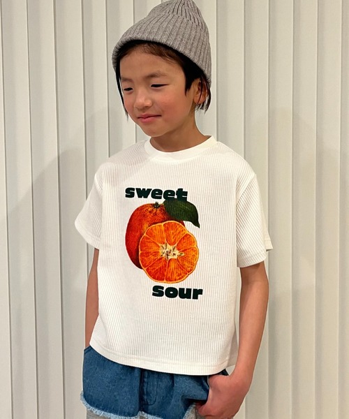 CIAOPANIC TYPY(チャオパニックティピー)の「【KIDS】【GOOD HOLIDAY】スーベニアリブTEE(Tシャツ/カットソー・キッズ・チャコールグレー/ホワイト系その他/ホワイト/イエロー・X-LARGE/LARGE/MEDIUM/SMALL/XX-LARGE)」の8枚目の写真
