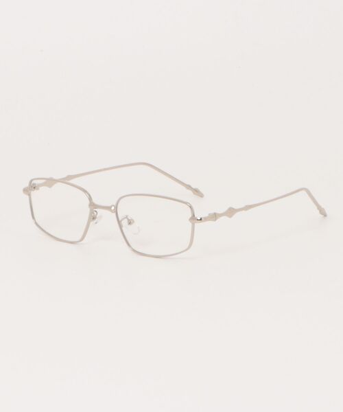 BARELY BLUE（ベアリーブルー）の「【 BARELY BLUE / ベアリーブルー 】 メタル スクエア フレーム ダイヤ デザイン メガネ / 伊達メガネ（メガネ・レディース・ゴールド/シルバー/ブラック・FREE）」の12枚目の写真