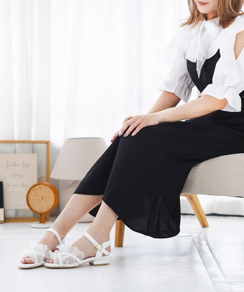 attagirl（アタガール）の「レースフリルサンダル（サンダル・レディース・ブラック/ホワイト/ベージュ/グレー・S/M/L/LL）」の18枚目の写真