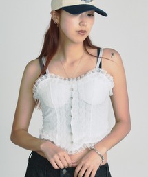 Lace Frill bustier camisole / レースフリルビスチェキャミソール
