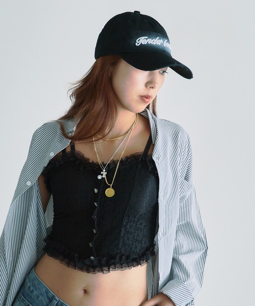 BLANK (ブランク)の「Lace Frill bustier camisole / レースフリルビスチェキャミソール(キャミソール・レディース・ブラック/ベージュ/ホワイト/ブラック系2/ホワイト系2・FREE)」の4枚目の写真