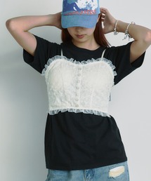 Lace Frill bustier camisole / レースフリルビスチェキャミソール