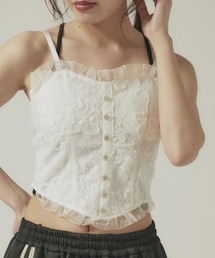 Lace Frill bustier camisole / レースフリルビスチェキャミソール