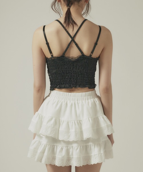 T. japan frill bustier ビスチェ　ブラック Ruffled Layered Bustier
