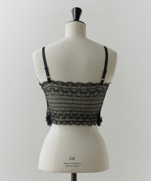 BLANK (ブランク)の「Lace Frill bustier camisole / レースフリルビスチェキャミソール(キャミソール・レディース・ブラック/ベージュ/ホワイト/ブラック系2/ホワイト系2・FREE)」の20枚目の写真