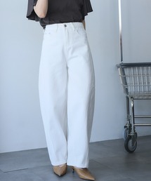 Ampirula（アンピルーラ）の「バレルレッグサイド切替デニムパンツ（デニムパンツ）」