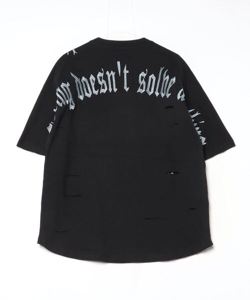 GALFY(ガルフィー)の「『GALFY/ガルフィー』病みに染まりし反戦Tシャツ(Tシャツ/カットソー・レディース・ブラック/ホワイト/ブラック系1・XL/L)」の22枚目の写真