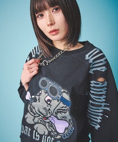 ililil×ココロヤミ×GALFY ロンT GALFY - 【イルイルイル】ililil×ココロヤミ×GALFY コラボ 病み