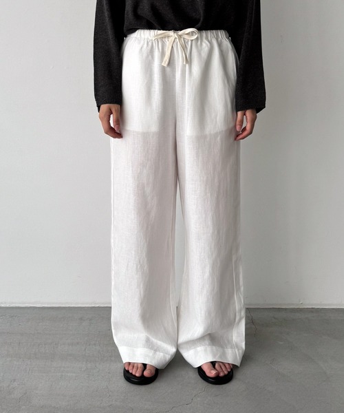 CANAL JEAN(キャナルジーン)の「El mar リネンイージーパンツ(その他パンツ・レディース・ベージュ/ネイビー/ホワイト・ONE SIZE)」の13枚目の写真