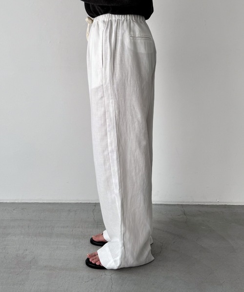 CANAL JEAN(キャナルジーン)の「El mar リネンイージーパンツ(その他パンツ・レディース・ベージュ/ネイビー/ホワイト・ONE SIZE)」の14枚目の写真