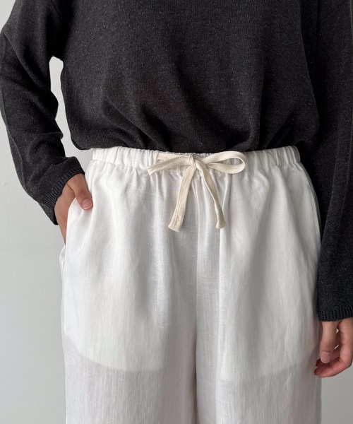 CANAL JEAN(キャナルジーン)の「El mar リネンイージーパンツ(その他パンツ・レディース・ベージュ/ネイビー/ホワイト・ONE SIZE)」の16枚目の写真