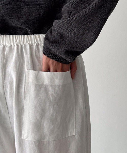 CANAL JEAN(キャナルジーン)の「El mar リネンイージーパンツ(その他パンツ・レディース・ベージュ/ネイビー/ホワイト・ONE SIZE)」の17枚目の写真