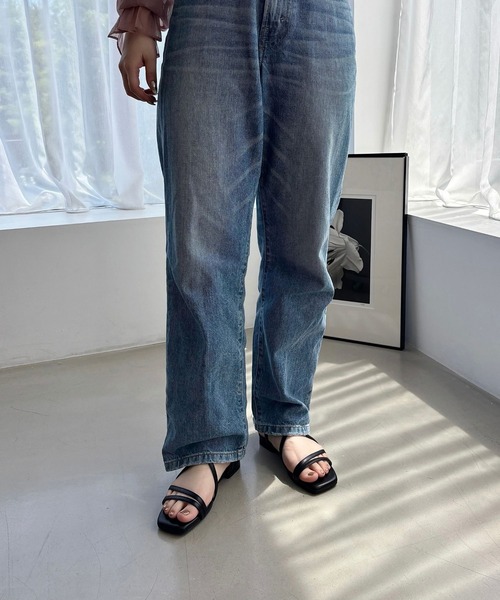 WA ORiental TRaffic（ダブルエーオリエンタルトラフィック）の「ナローストラップフラットサンダル/52209（サンダル・レディース・イエロー/ベージュ/ブラック・LL/S/M/L）」の5枚目の写真