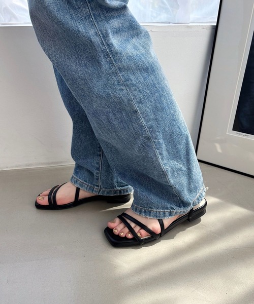 WA ORiental TRaffic（ダブルエーオリエンタルトラフィック）の「ナローストラップフラットサンダル/52209（サンダル・レディース・イエロー/ベージュ/ブラック・LL/S/M/L）」の7枚目の写真