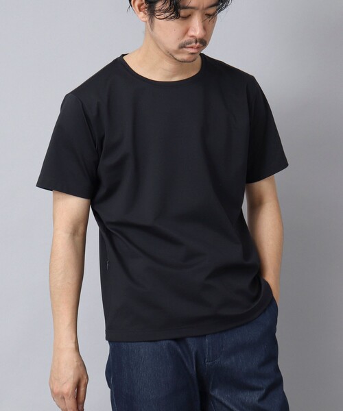 NOLLEY’S（ノーリーズ）の「【ACTIVE SECT】《限定展開》ハイゲージスムースTシャツ 25SS（Tシャツ/カットソー・メンズ・ブラック/ホワイト/グレー/ダークネイビー・S/M/L/XL）」の4枚目の写真