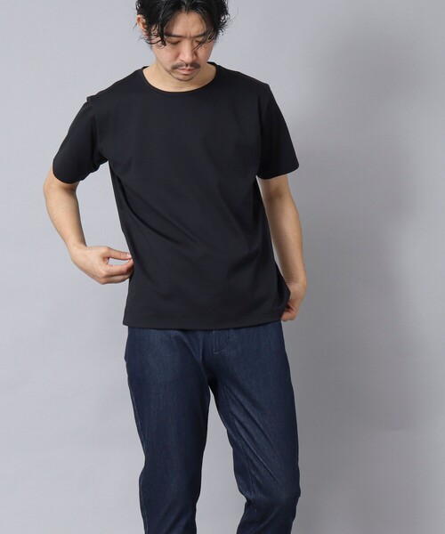 NOLLEY’S（ノーリーズ）の「【ACTIVE SECT】《限定展開》ハイゲージスムースTシャツ 25SS（Tシャツ/カットソー・メンズ・ブラック/ホワイト/グレー/ダークネイビー・S/M/L/XL）」の12枚目の写真