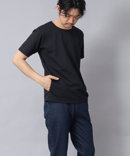 NOLLEY’S（ノーリーズ）の「【ACTIVE SECT】《限定展開》ハイゲージスムースTシャツ 25SS（Tシャツ/カットソー・メンズ・ブラック/ホワイト/グレー/ダークネイビー・S/M/L/XL）」の13枚目の写真