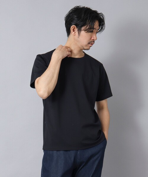 NOLLEY’S（ノーリーズ）の「【ACTIVE SECT】《限定展開》ハイゲージスムースTシャツ 25SS（Tシャツ/カットソー・メンズ・ブラック/ホワイト/グレー/ダークネイビー・S/M/L/XL）」の15枚目の写真