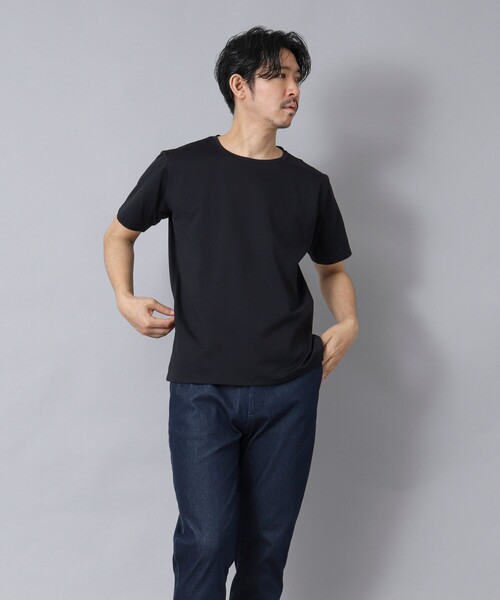 NOLLEY’S（ノーリーズ）の「【ACTIVE SECT】《限定展開》ハイゲージスムースTシャツ 25SS（Tシャツ/カットソー・メンズ・ブラック/ホワイト/グレー/ダークネイビー・S/M/L/XL）」の19枚目の写真