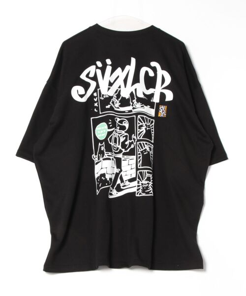 a.p.o.v.(エーピーオービー)の「a.p.o.v. バックカートゥーン&タギングロゴビッグプリントオーバーサイズTシャツ(Tシャツ/カットソー・メンズ・ブラック/ホワイト・ONESIZE)」の3枚目の写真