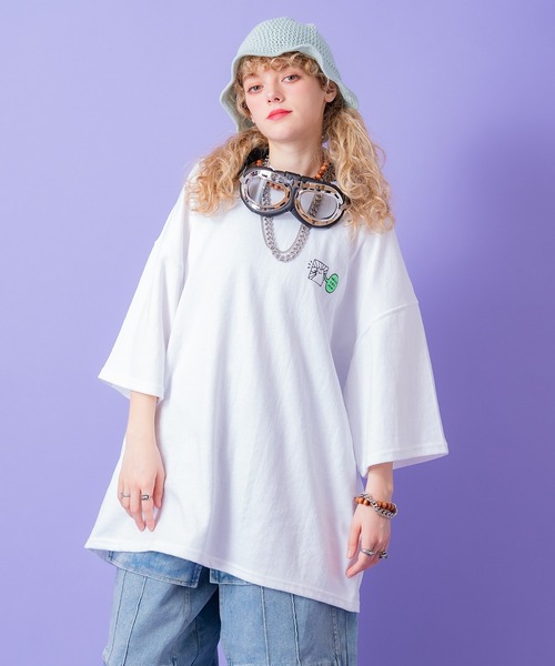 a.p.o.v.(エーピーオービー)の「a.p.o.v. バックカートゥーン&タギングロゴビッグプリントオーバーサイズTシャツ(Tシャツ/カットソー・メンズ・ブラック/ホワイト・ONESIZE)」の4枚目の写真