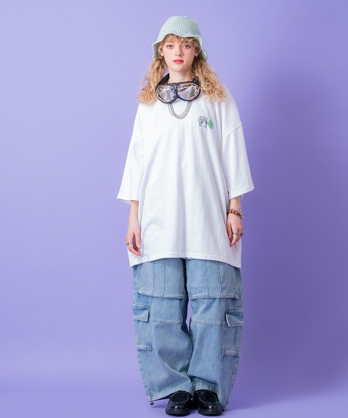 a.p.o.v.(エーピーオービー)の「a.p.o.v. バックカートゥーン&タギングロゴビッグプリントオーバーサイズTシャツ(Tシャツ/カットソー・メンズ・ブラック/ホワイト・ONESIZE)」の5枚目の写真