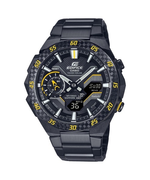 EDIFICE(CASIO)(エディフィス)の「WINDFLOW / ECB-2200YRC-1A9JF(アナログ腕時計・メンズ・ブラック×イエロー・FREE)」の1枚目の写真