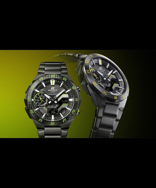 EDIFICE(CASIO)(エディフィス)の「WINDFLOW / ECB-2200YRC-1A9JF(アナログ腕時計・メンズ・ブラック×イエロー・FREE)」の5枚目の写真