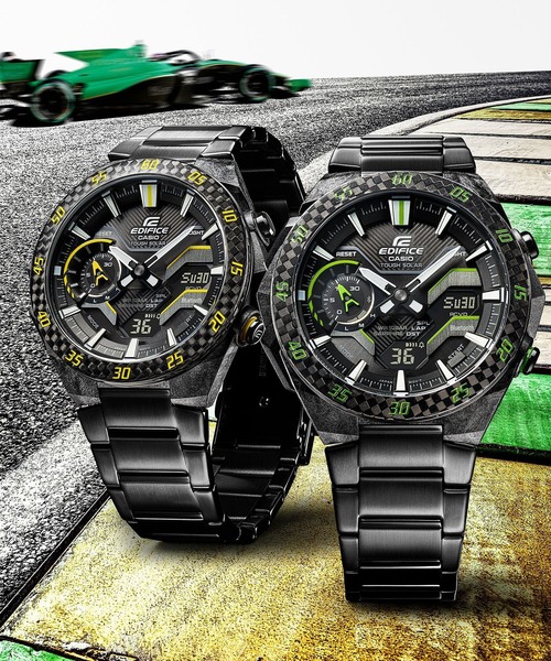 EDIFICE(CASIO)(エディフィス)の「WINDFLOW / ECB-2200YRC-1A9JF(アナログ腕時計・メンズ・ブラック×イエロー・FREE)」の7枚目の写真