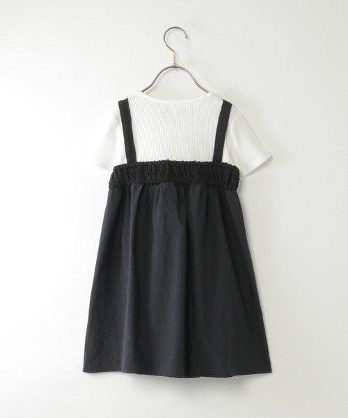 ikka（イッカ）の「フクレジャカード切り替えジップ使いワンピース（120~160cm）（ワンピース・キッズ・ベージュ/ブラック・130/140/150/120/160）」の4枚目の写真