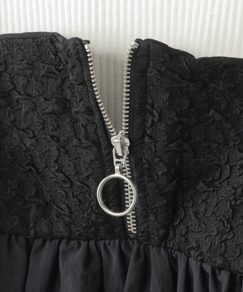 ikka（イッカ）の「フクレジャカード切り替えジップ使いワンピース（120~160cm）（ワンピース・キッズ・ベージュ/ブラック・130/140/150/120/160）」の9枚目の写真