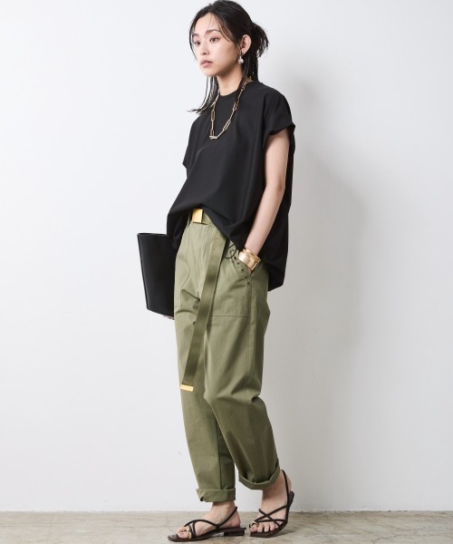 CHIC STYLE(シックスタイル)の「綿100%ベイカーパンツ<大きいサイズ有>シックスタイル(その他パンツ・レディース・カーキ/ブラック・L/M/5L/4L/3L/LL)」の20枚目の写真