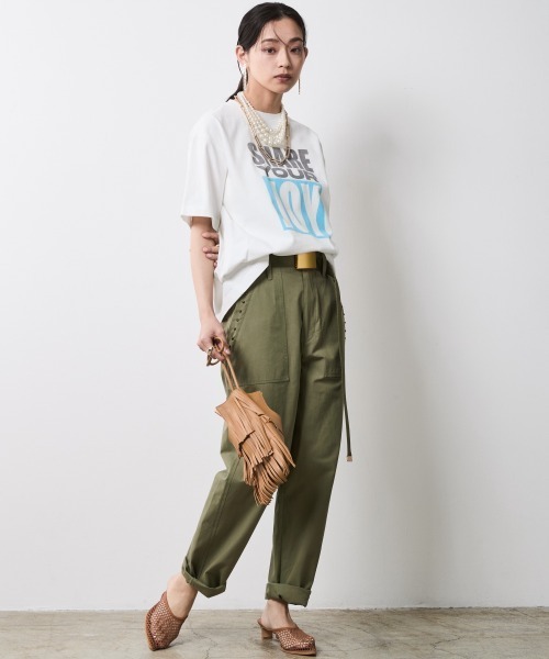 CHIC STYLE(シックスタイル)の「綿100%ベイカーパンツ<大きいサイズ有>シックスタイル(その他パンツ・レディース・カーキ/ブラック・L/M/5L/4L/3L/LL)」の21枚目の写真