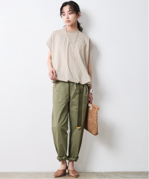 CHIC STYLE(シックスタイル)の「綿100%ベイカーパンツ<大きいサイズ有>シックスタイル(その他パンツ・レディース・カーキ/ブラック・L/M/5L/4L/3L/LL)」の22枚目の写真