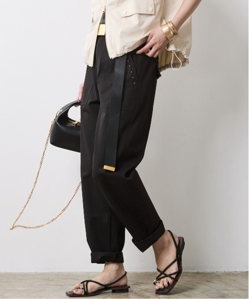 CHIC STYLE(シックスタイル)の「綿100%ベイカーパンツ<大きいサイズ有>シックスタイル(その他パンツ・レディース・カーキ/ブラック・L/M/5L/4L/3L/LL)」の7枚目の写真