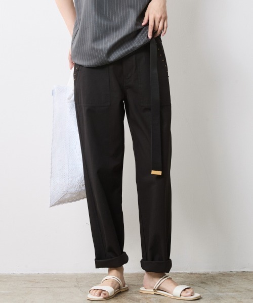 CHIC STYLE(シックスタイル)の「綿100%ベイカーパンツ<大きいサイズ有>シックスタイル(その他パンツ・レディース・カーキ/ブラック・L/M/5L/4L/3L/LL)」の8枚目の写真