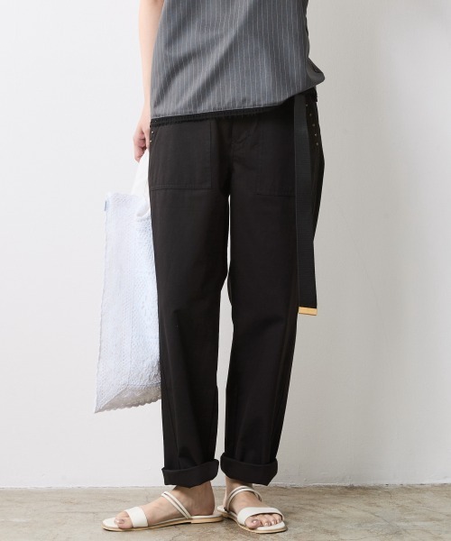 CHIC STYLE(シックスタイル)の「綿100%ベイカーパンツ<大きいサイズ有>シックスタイル(その他パンツ・レディース・カーキ/ブラック・L/M/5L/4L/3L/LL)」の11枚目の写真