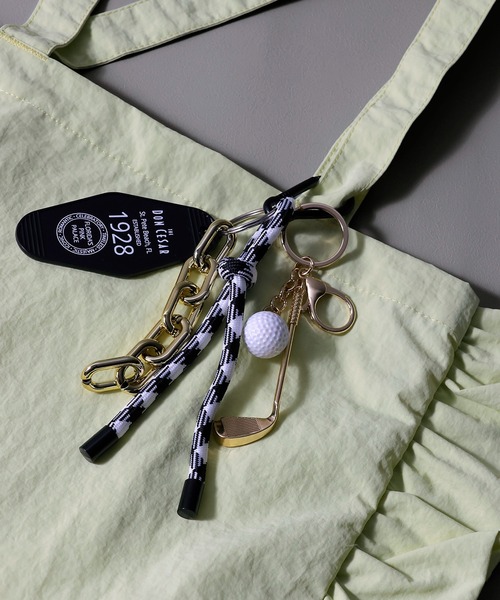 イタリアLB社製・純銀925S ″ゴルフバッグ“ キーホルダー : ヴィンテージ イタリアLB社製・純銀925S ″ゴルフバッグ“ キーホルダー