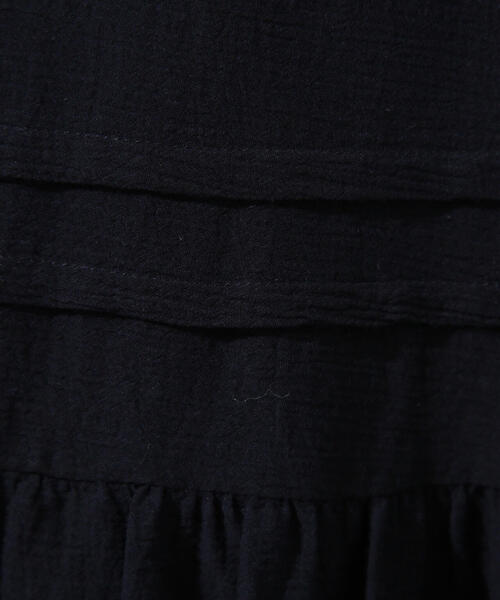 N.(N. Natural Beauty Basic)(エヌエヌナチュラルビューティーベーシック)の「【PS/低身長サイズ】楊柳切替ティアードスカート(スカート・レディース・オフホワイト/ブラック・MEDIUM/PS)」の10枚目の写真