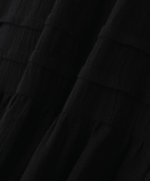 N.(N. Natural Beauty Basic)(エヌエヌナチュラルビューティーベーシック)の「【PS/低身長サイズ】楊柳切替ティアードスカート(スカート・レディース・オフホワイト/ブラック・MEDIUM/PS)」の11枚目の写真