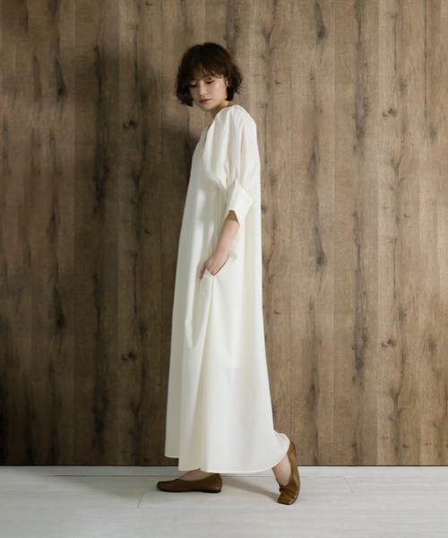 My shawty(マイシャウティー)の「puff sleeve onepiece(ワンピース・レディース・ブラック/ネイビー/アイボリー・FREE)」の14枚目の写真