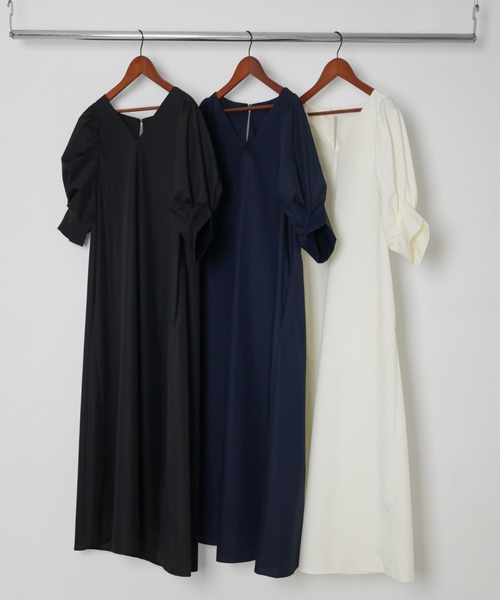 My shawty(マイシャウティー)の「puff sleeve onepiece(ワンピース・レディース・ブラック/ネイビー/アイボリー・FREE)」の19枚目の写真