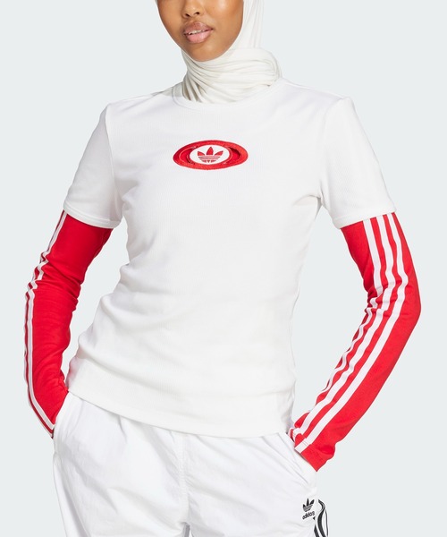 adidas(アディダス)の「アディダス オリジナルス 半袖Tシャツ / アディダスオリジナルス adidas Originals(Tシャツ/カットソー・レディース・ブラック/ホワイト・XX-LARGE/LARGE/MEDIUM/SMALL/X-LARGE/X-SMALL)」の2枚目の写真