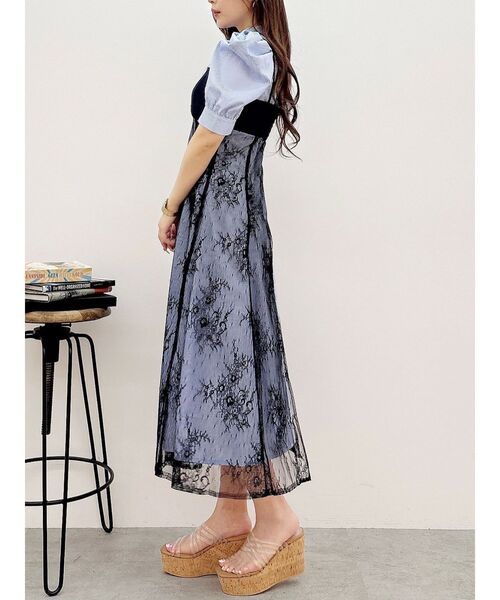 MERCURYDUO（マーキュリーデュオ）の「ビスチェドッキングパワショルシャツワンピース（ワンピース・レディース・オフホワイト/ライトブルー/ネイビー・SMALL/MEDIUM）」の11枚目の写真