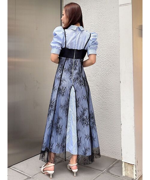 MERCURYDUO（マーキュリーデュオ）の「ビスチェドッキングパワショルシャツワンピース（ワンピース・レディース・オフホワイト/ライトブルー/ネイビー・SMALL/MEDIUM）」の20枚目の写真