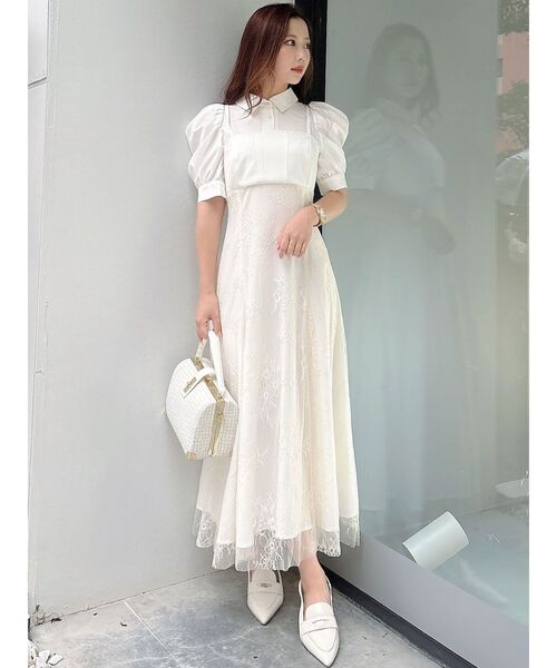 MERCURYDUO（マーキュリーデュオ）の「ビスチェドッキングパワショルシャツワンピース（ワンピース・レディース・オフホワイト/ライトブルー/ネイビー・SMALL/MEDIUM）」の22枚目の写真