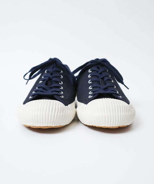 KATO`（カトー）の「【KATO'/カトー】MOONSTAR×KATO` コラボスニーカー CANVAS TOES DESIGN LOW CUT SNEAKERS キャンバス トゥー デザイン ローカット スニーカー（スニーカー・メンズ・ホワイト/ネイビー・25/25.5/26/26.5/27/27.5）」の3枚目の写真