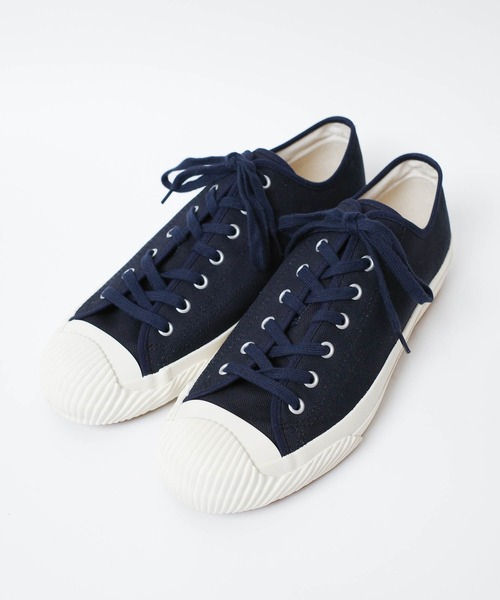 KATO`（カトー）の「【KATO'/カトー】MOONSTAR×KATO` コラボスニーカー CANVAS TOES DESIGN LOW CUT SNEAKERS キャンバス トゥー デザイン ローカット スニーカー（スニーカー・メンズ・ホワイト/ネイビー・25/25.5/26/26.5/27/27.5）」の5枚目の写真